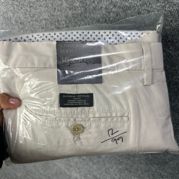 NWT BANANA REPUBLICA AIDEN SLIM-FIT SUMMER-WEIGHT CHINO MEN’S SZ 38x30 - Picture 9 of 9